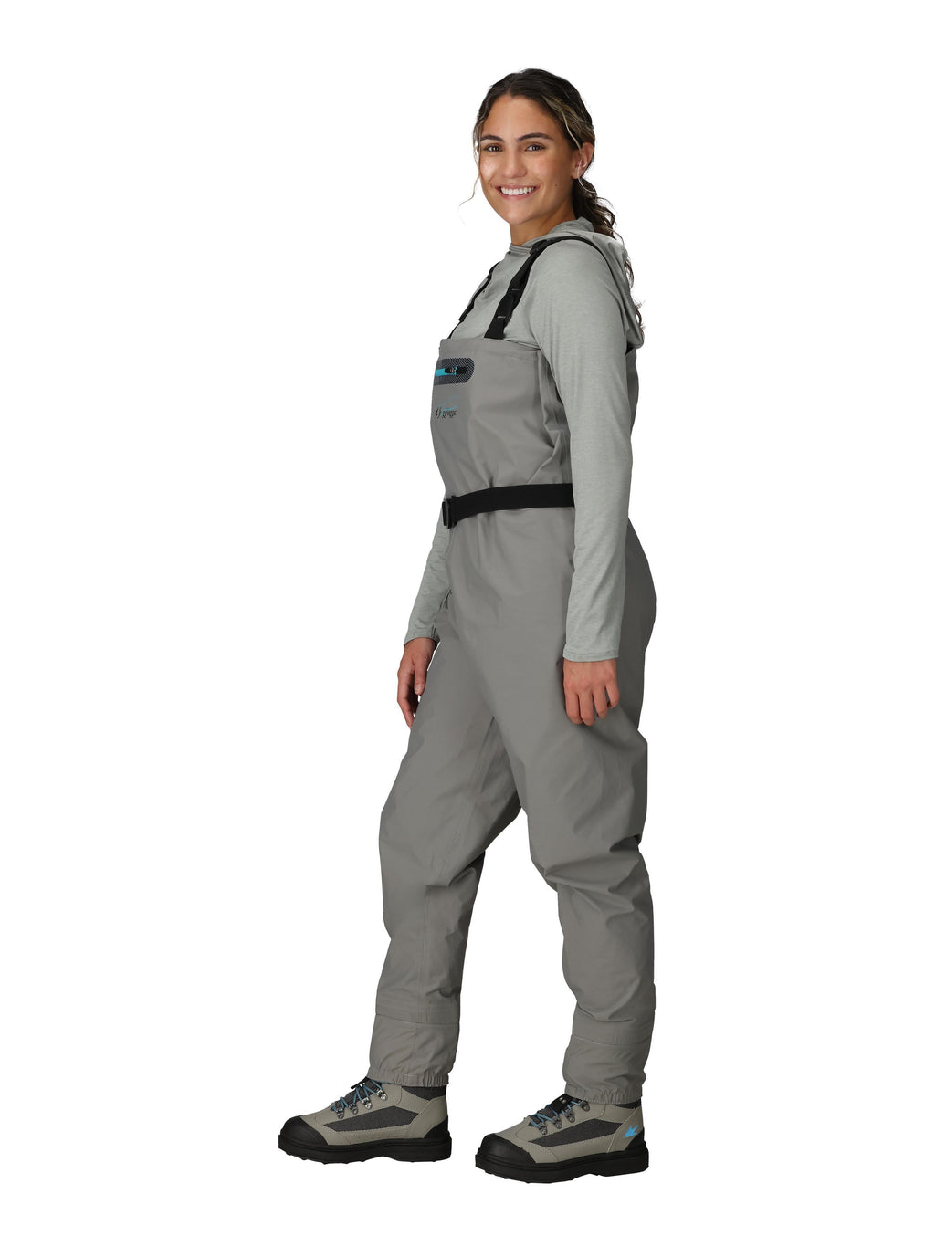 Frogg Toggs Women's Canyon Stockingfoot Chest Waders with 4-Ply Nylon Upper & Neoprene Booties, Gray, Small