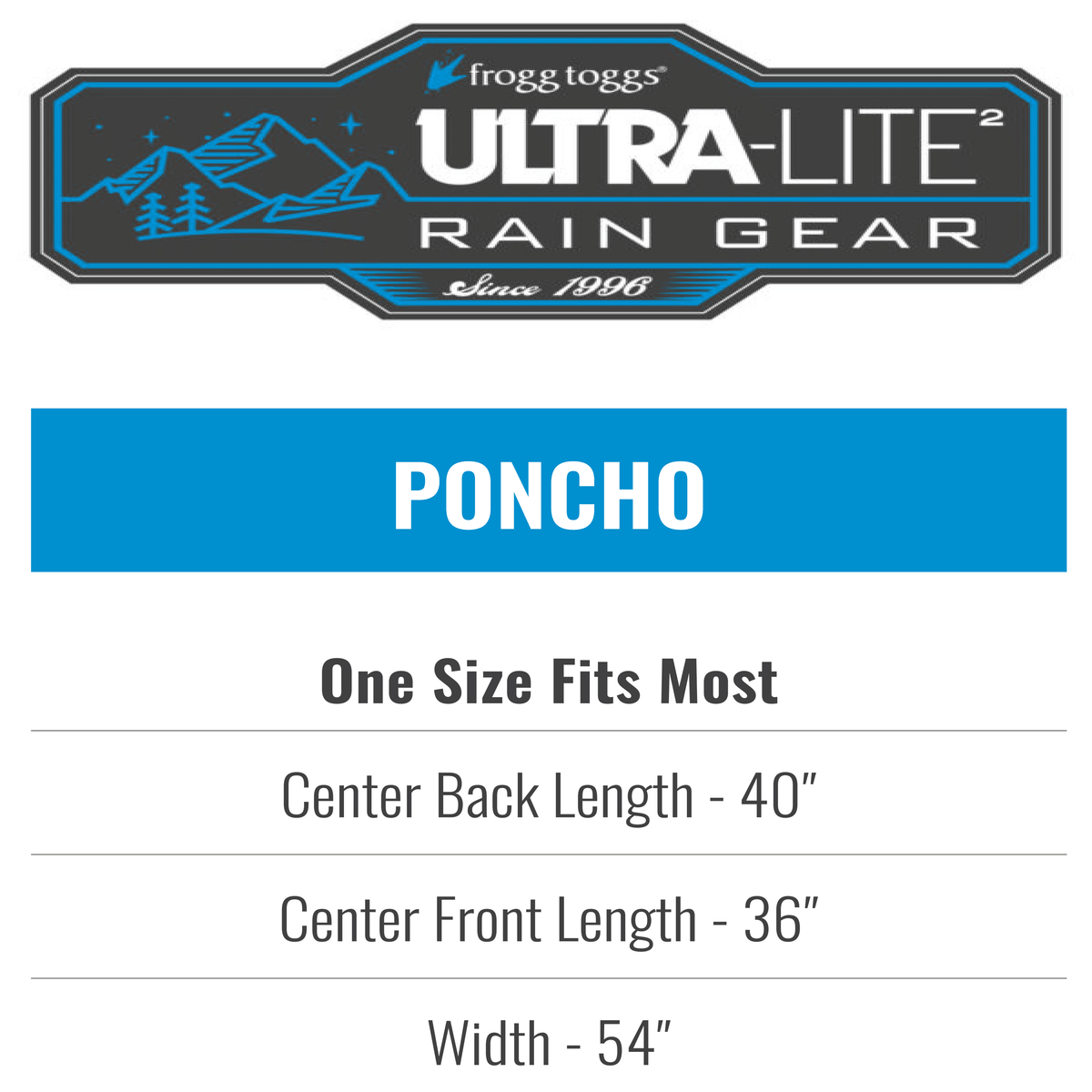 Frogg Toggs Ultra-Lite2 Rain Poncho for Adults, Packable Emergency Poncho, Yellow, One-Size