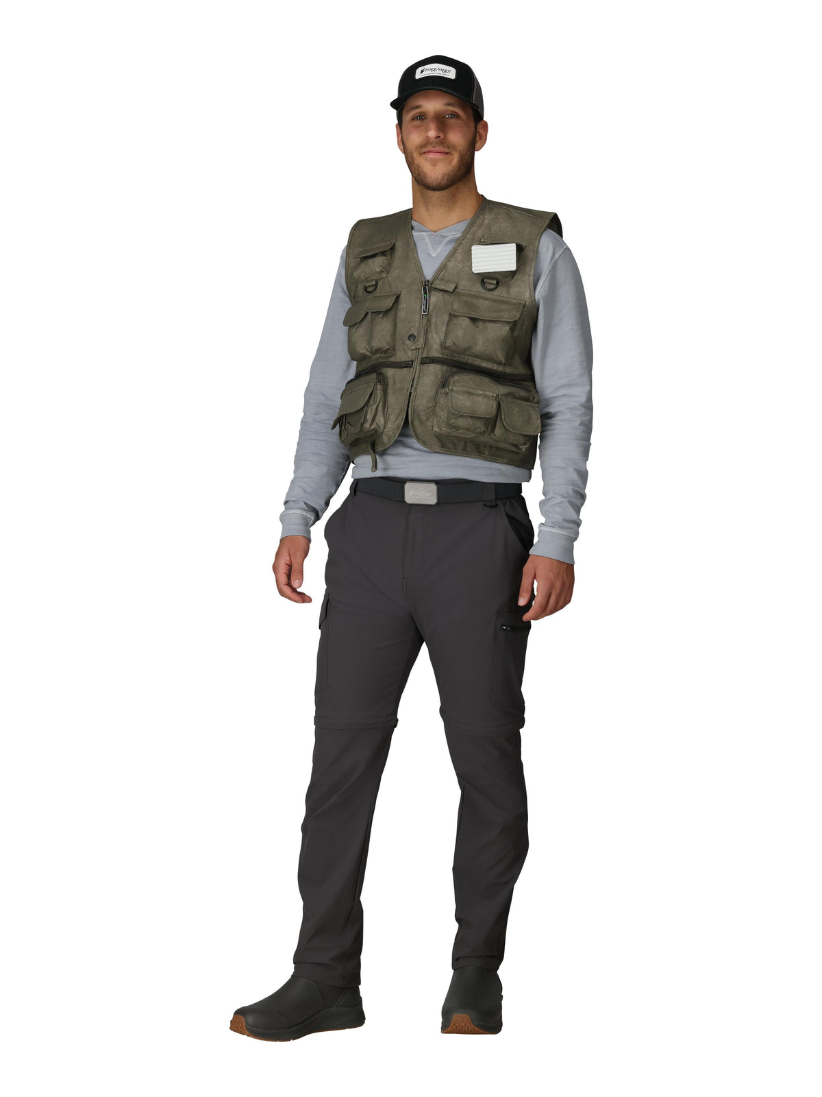Frogg Toggs Cascade Classic50 Fly Fishing Gear Vest, Breathable Vest for Men, Stone, Size L