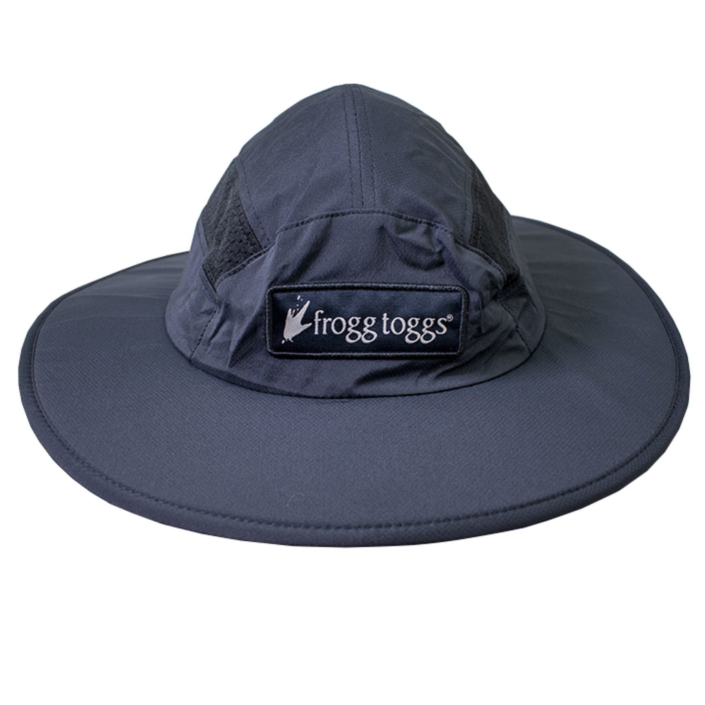 Frogg Toggs Boonie Sun Hat for Men, UPF 50+ Bucket Hat with Adjustable Drawstring, Black, One Size