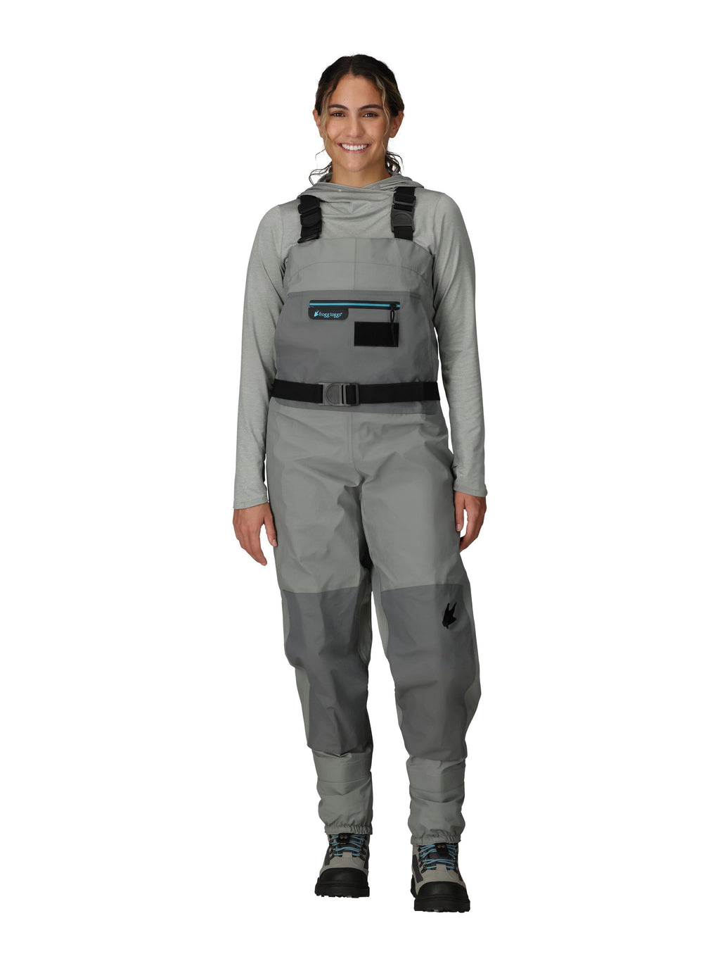 Frogg Toggs Women's Hellbender PRO Stockingfoot Chest Waders with Neoprene Booties, Gray, Medium