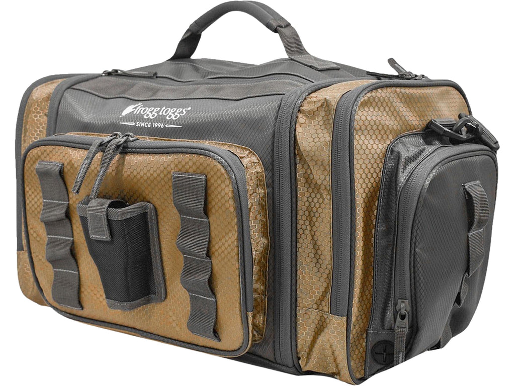 Frogg Toggs 3600 Tackle Bag with 3 Trays & Dual Access Storage for Fishing Gear Organization, Solid Elements Brown