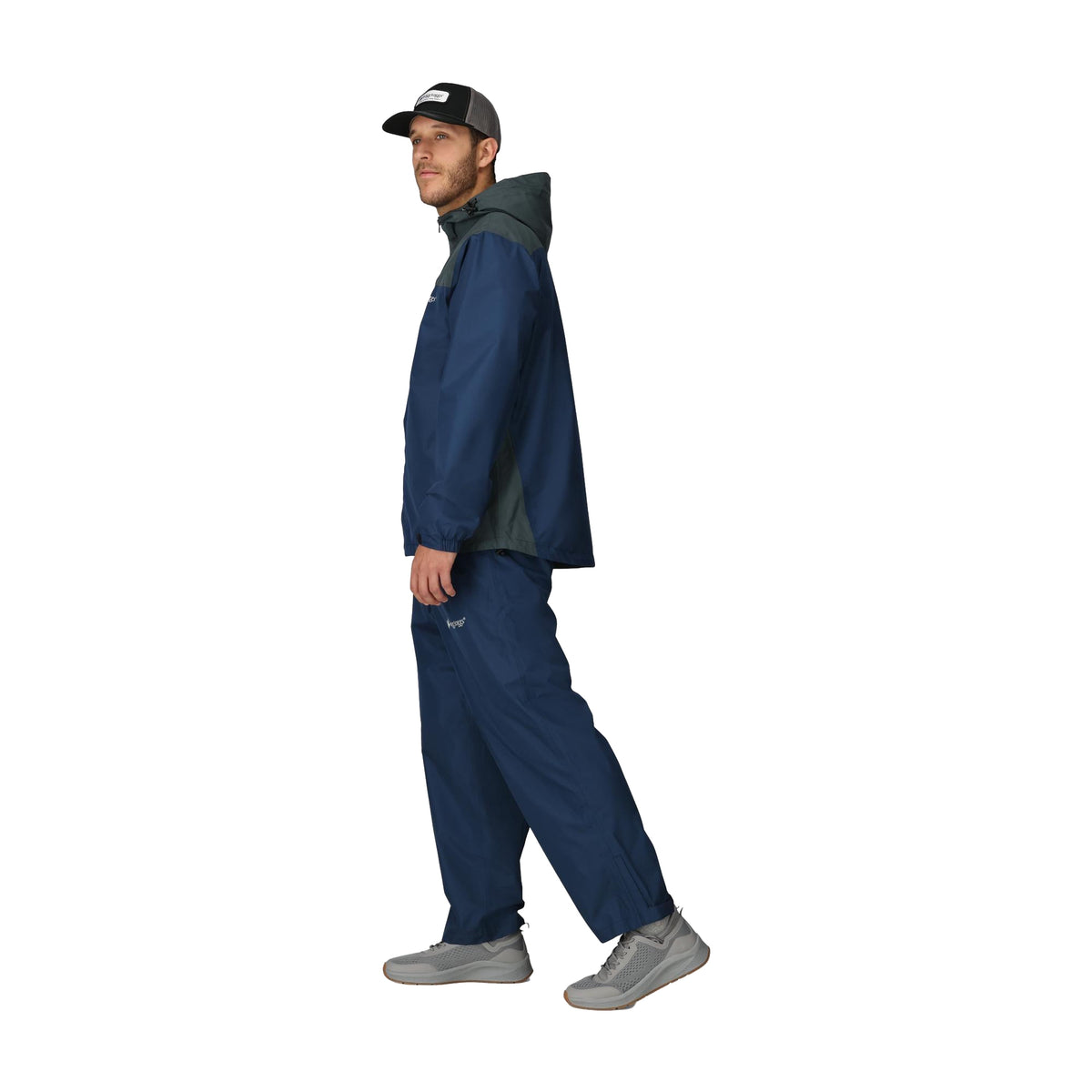 Frogg Toggs Vapor Rain Suit for Men with Rain Jacket and Pants, Blue and Gray, Size MD/LG