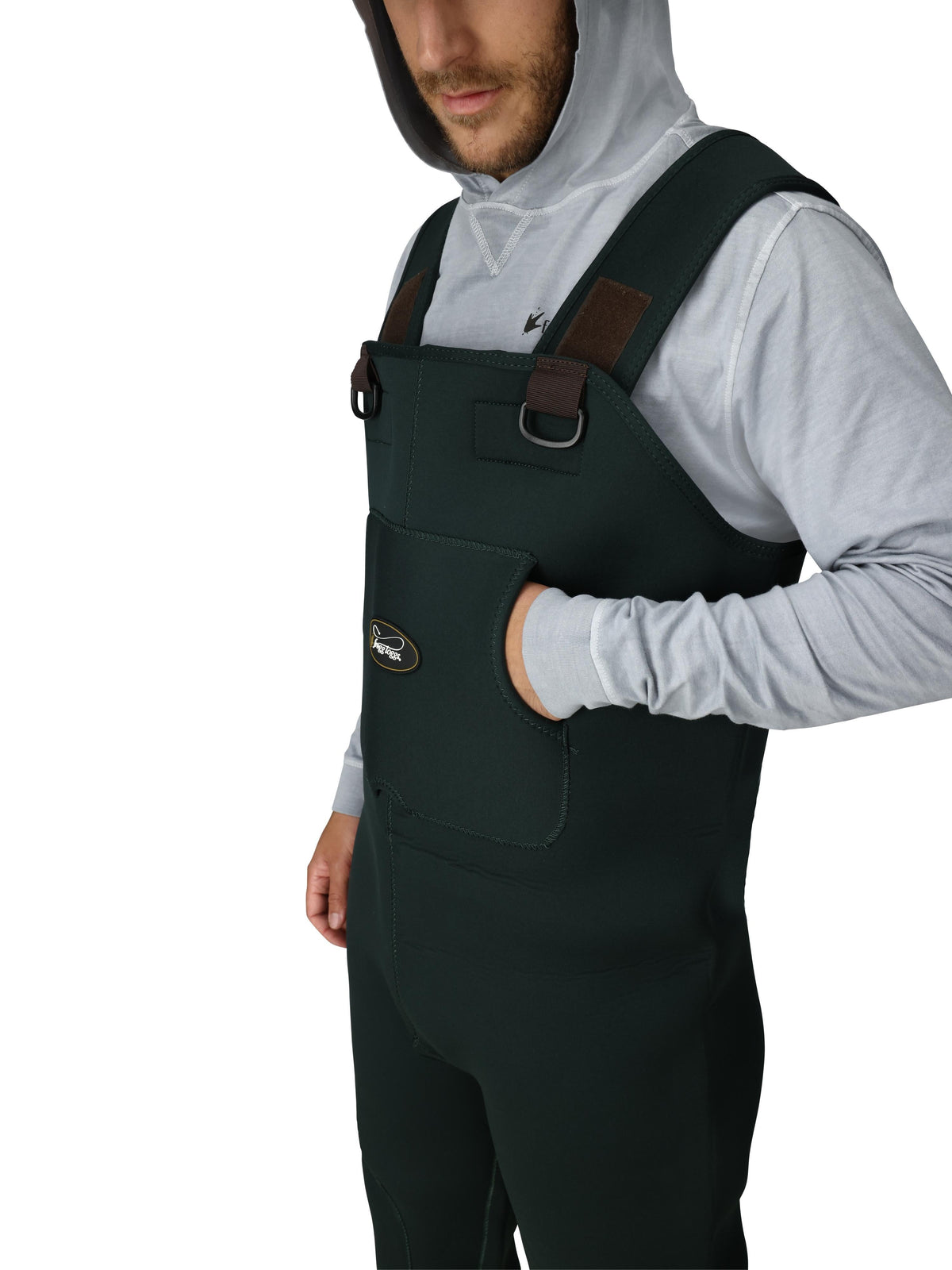 Frogg Toggs Amphib Stockingfoot Chest Waders for Men, Waterproof Waders for Fishing, Forest Green, MD