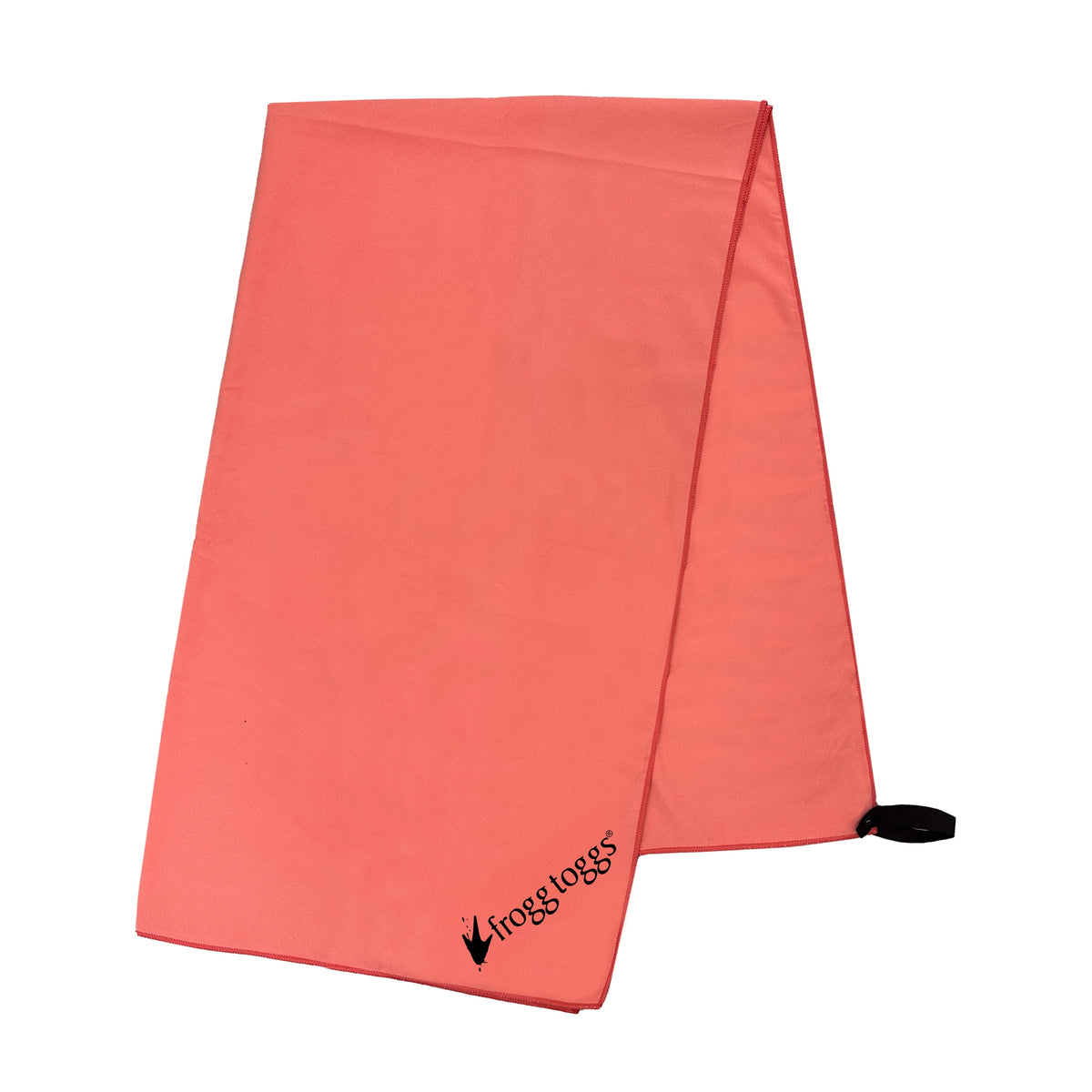 Frogg Toggs Camp Beach Towel, Soft and Absorbent Microfiber Towel with Zippered Bag, 35” x 62”, OD Green