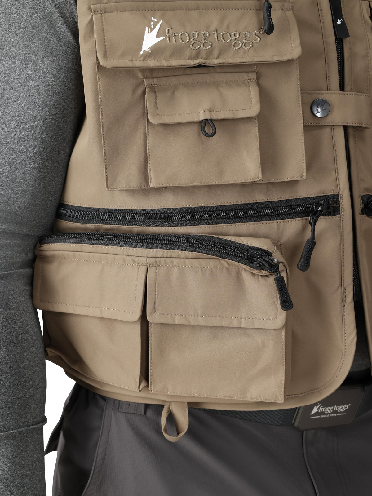 Frogg Toggs Hellbender Toadskin Fishing Vest for Men, Fly Fishing Gear, 2X