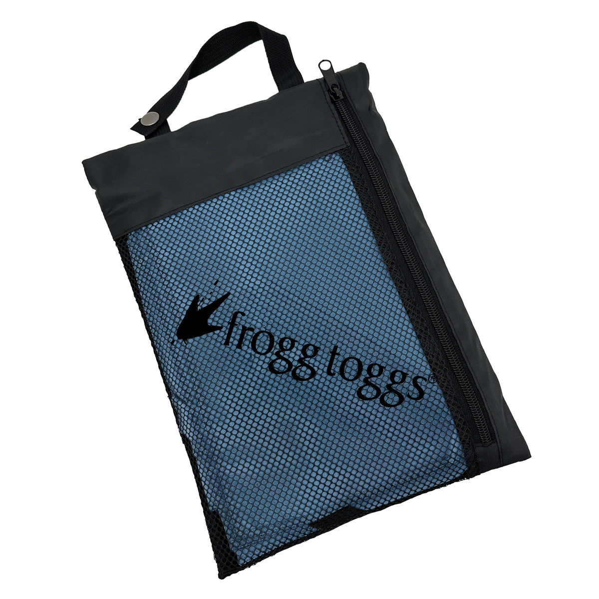 Frogg Toggs Camp Beach Towel, Soft and Absorbent Microfiber Towel with Zippered Bag, 35” x 62”, OD Green