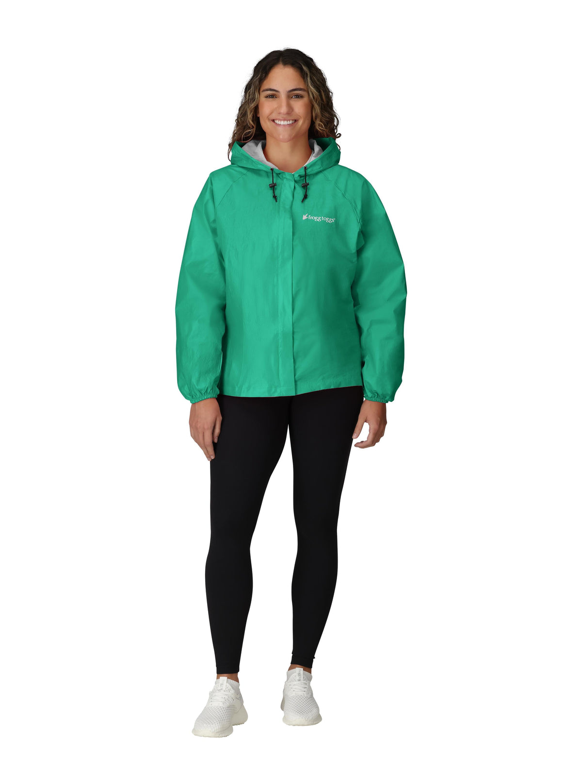 Frogg Toggs Ultra-Lite 2 Waterproof Jacket with Adjustable Hood, Hooded Rain Gear for Women, Seafoam, Large