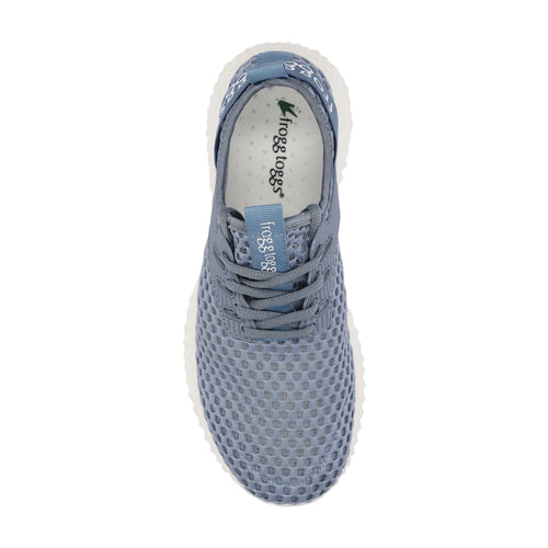 Frogg Toggs Aquastep Water Shoes for Women, Quick-Dry Mesh Sneakers with Collapsible Heel, Blue, Size 9