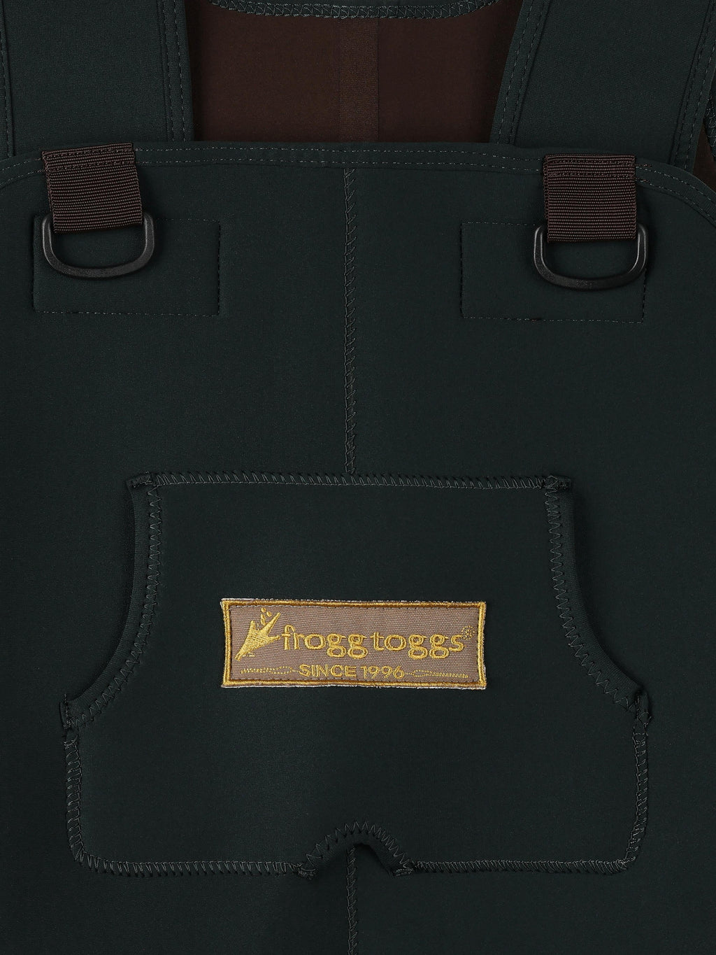 Frogg Toggs Youth Amphib 3.5mm Neoprene Chest Waders with Thinsulate Rubber Boots, Forest Green, Size 4