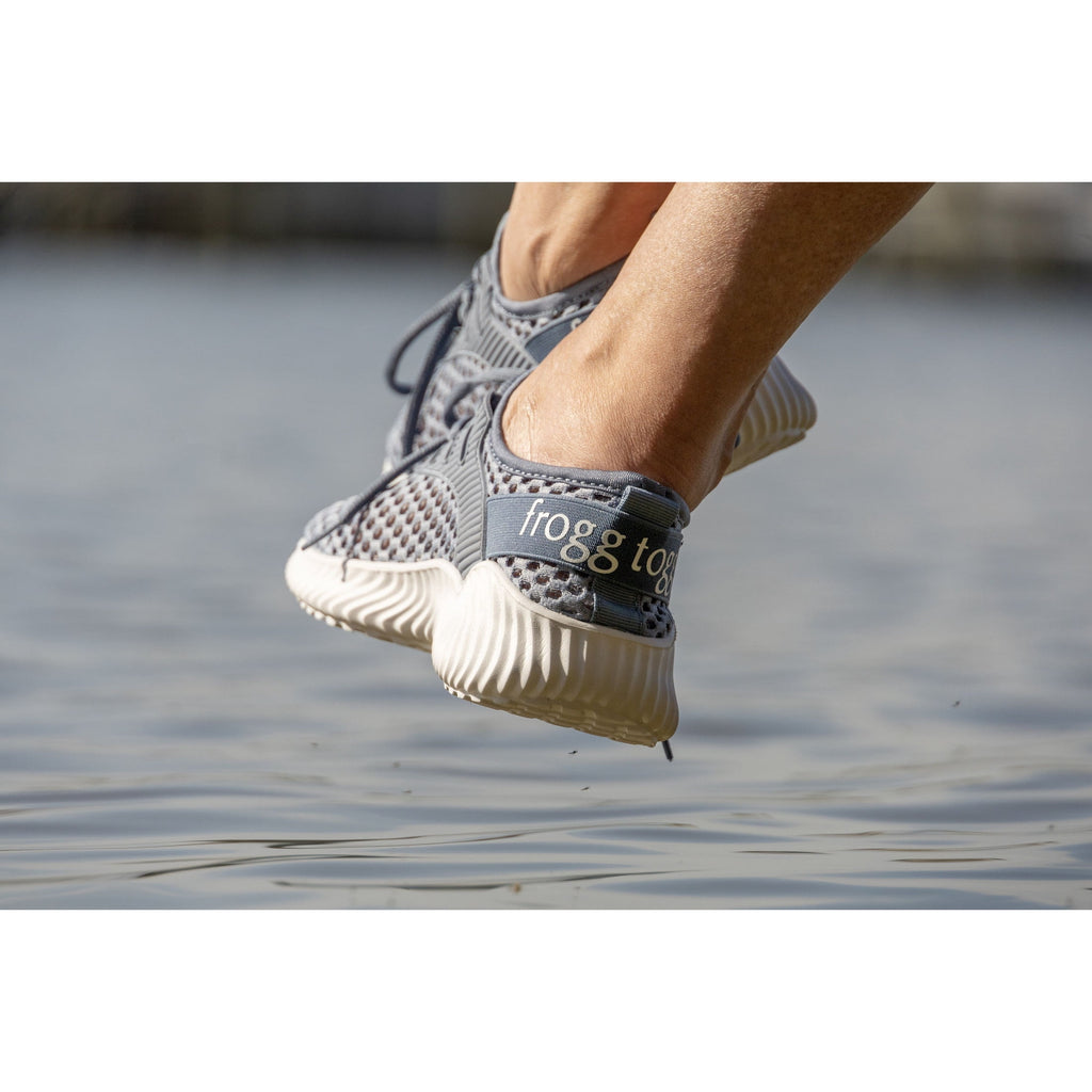 Frogg Toggs Aquastep Water Shoes for Women, Quick-Dry Mesh Sneakers with Collapsible Heel, Blue, Size 9