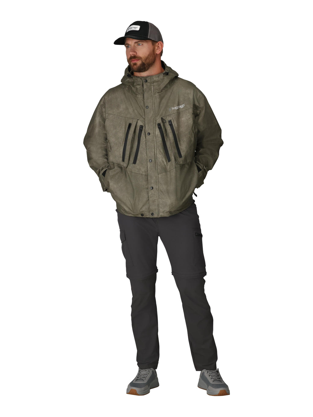 Frogg Toggs Tekk Toad Breathable Wading Jacket for Men, Adjustable Fishing Gear, Stone, Medium
