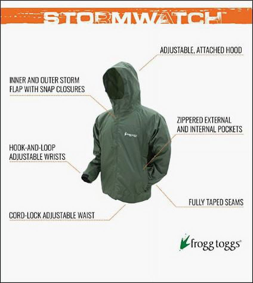 Frogg Toggs Stormwatch Rain Jacket with Raglan Sleeves (Mens)