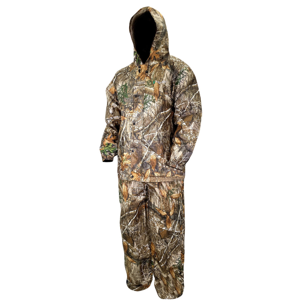 Frogg Toggs All-Purpose Rain Suit for Men, Waterproof Bi-Laminate Camo Pants & Jacket, Realtree Edge, Size MD/LG