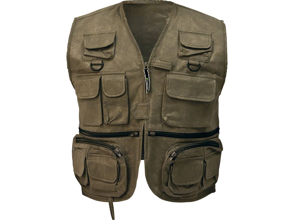 Frogg Toggs Cascade Classic50 Fly Fishing Gear Vest, Breathable Vest for Men, Stone, Size L