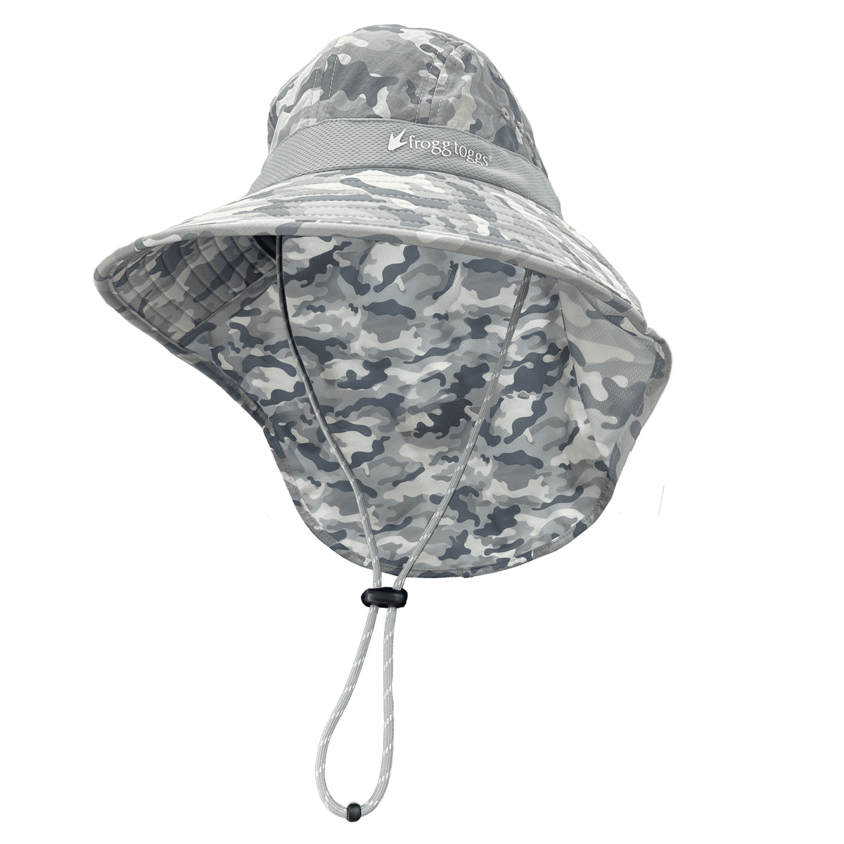 Frogg Toggs Chilly Pro Sun Shade Hat, Cooling Sun Hat with Nape and Adjustable Strap, White