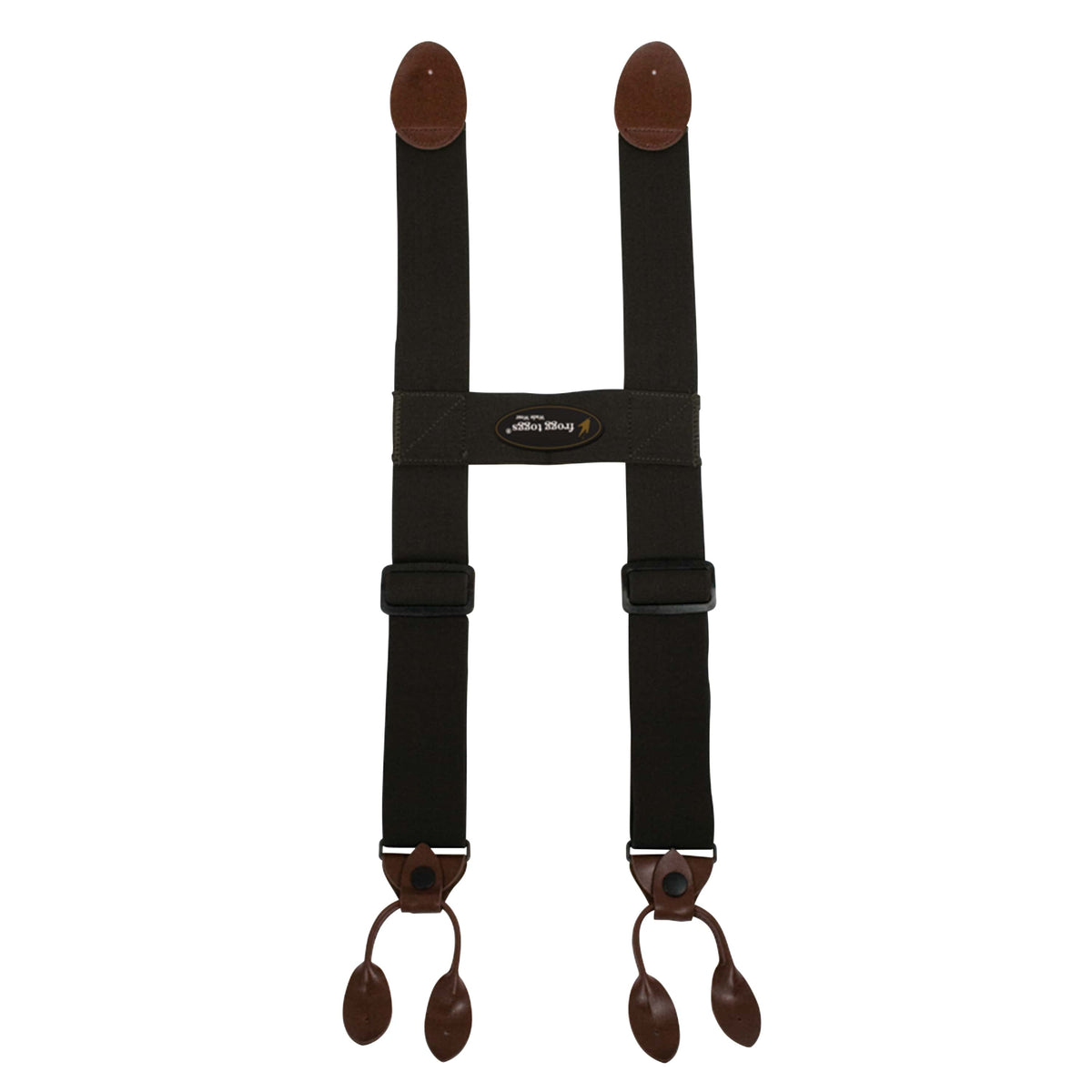 Frogg Toggs Elastic H-Back Suspenders for Men, Adjustable Suspender for Fishing Waders, Black