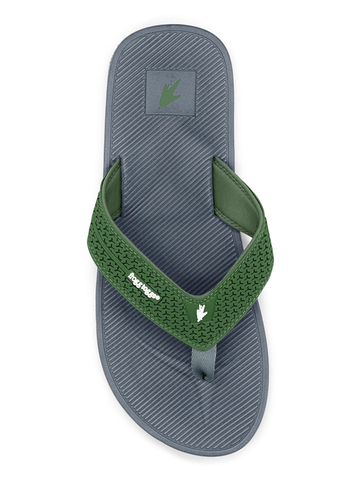 Frogg Toggs Flipped Out Sandals for Men, EVA Cushioned Flip Flops with Firm Grip Design, Gray, Size 7