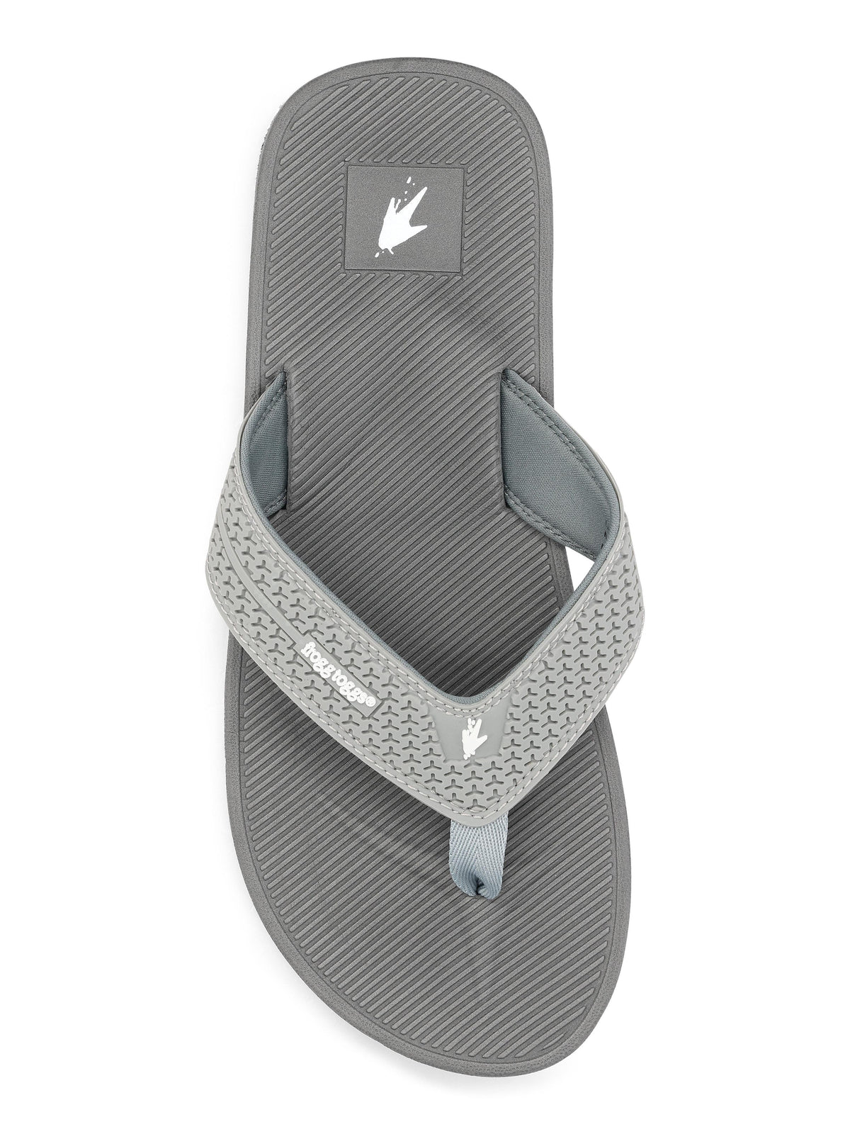 Frogg Toggs Flipped Out Sandals for Men, EVA Cushioned Flip Flops with Firm Grip Design, Gray, Size 7