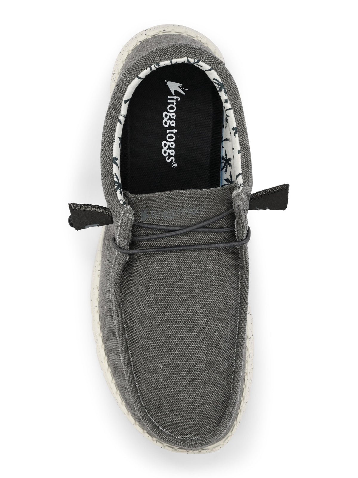 Frogg Toggs Men's Java 2.0 Non-Waterproof Boat Shoes for Men, Elastic Lace Slip-On Shoes, Gray, Size 9