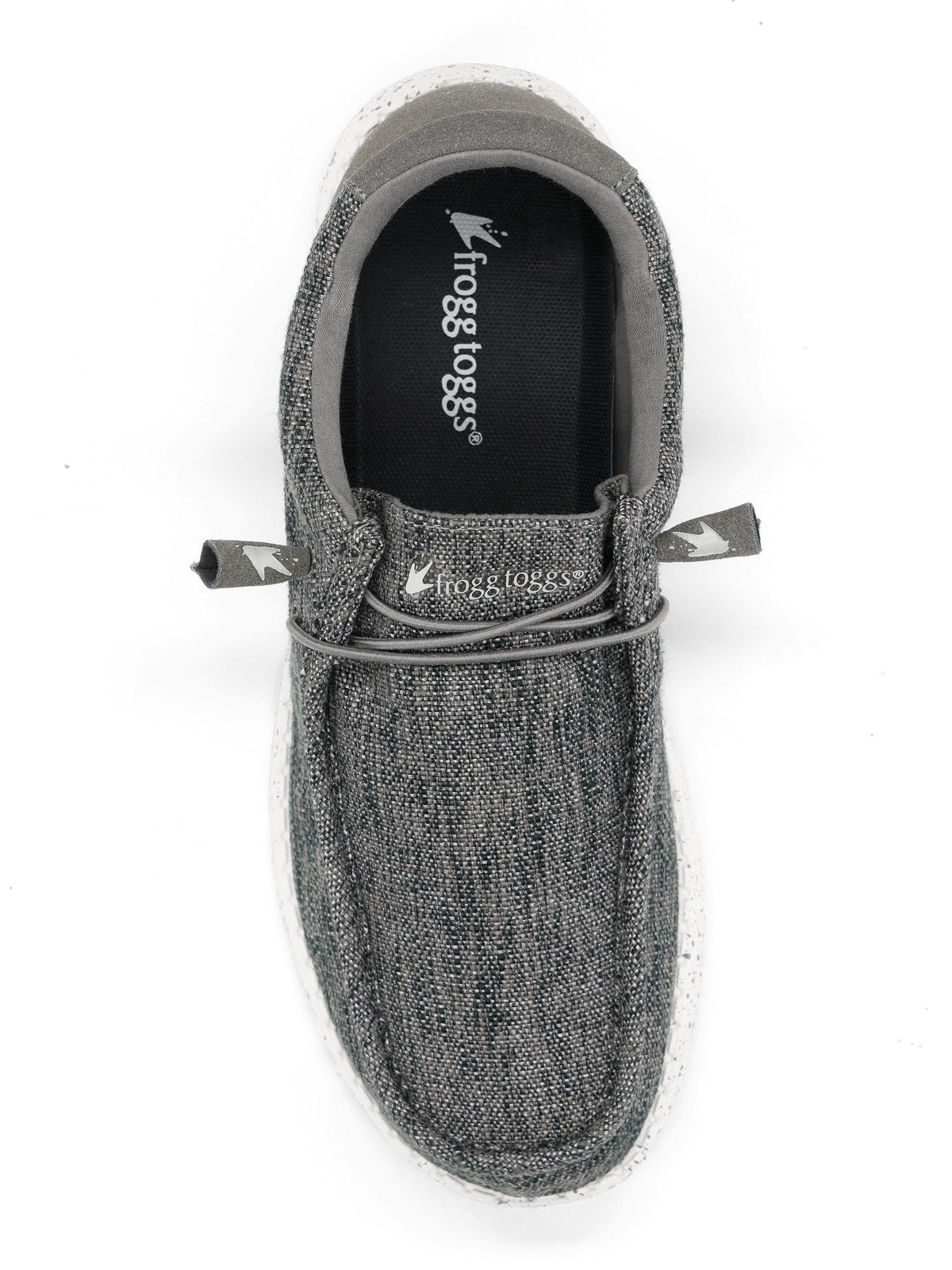 Frogg Toggs Men's Java 2.0 Non-Waterproof Boat Shoes for Men, Elastic Lace Slip-On Shoes, Gray, Size 9