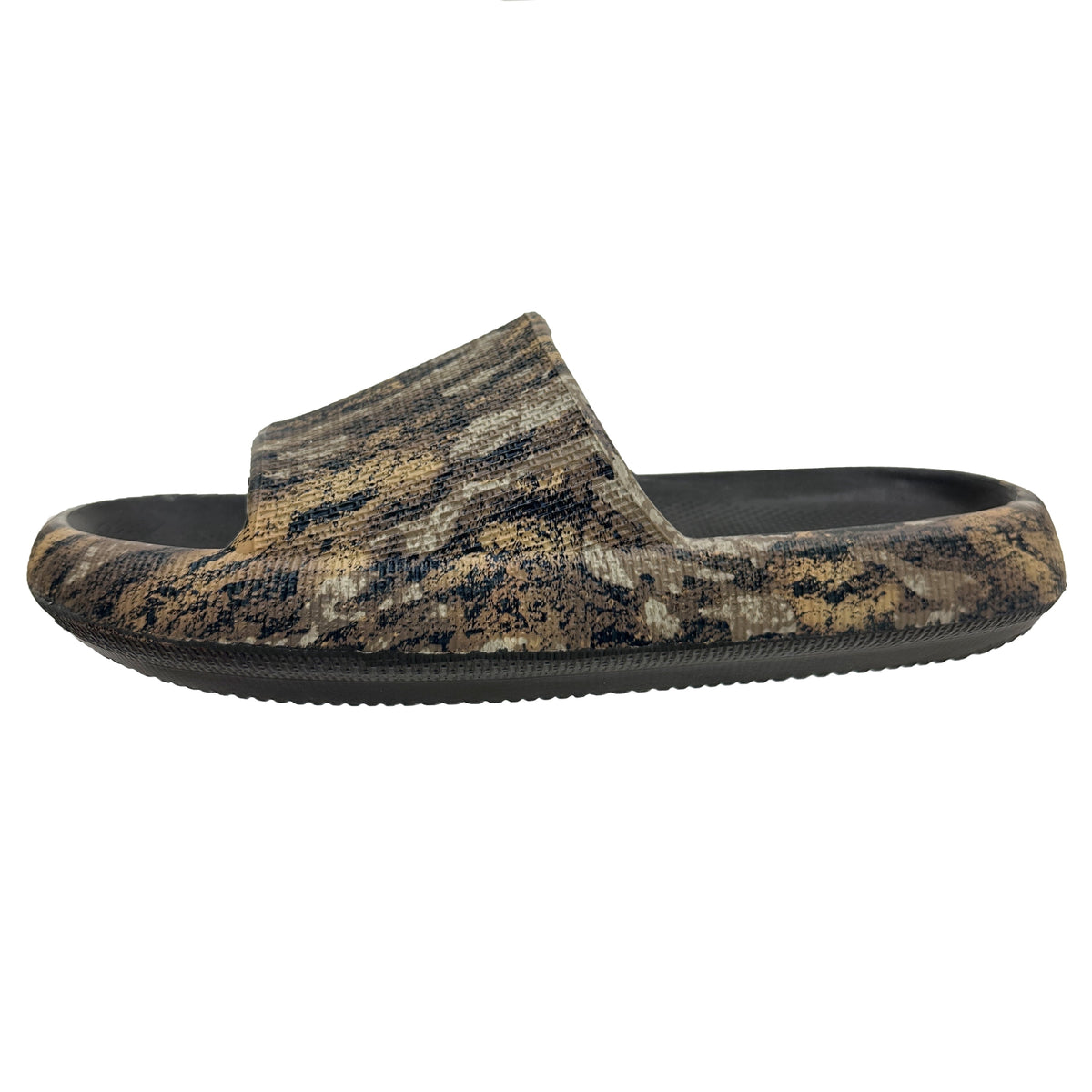 Frogg Toggs Squisheez Slip-On Slide Sandals for Men, Soft and Squishy Slides, Black, Size 7