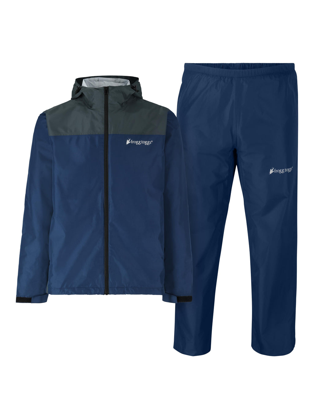 Frogg Toggs Vapor Rain Suit for Men with Rain Jacket and Pants, Blue and Gray, Size MD/LG