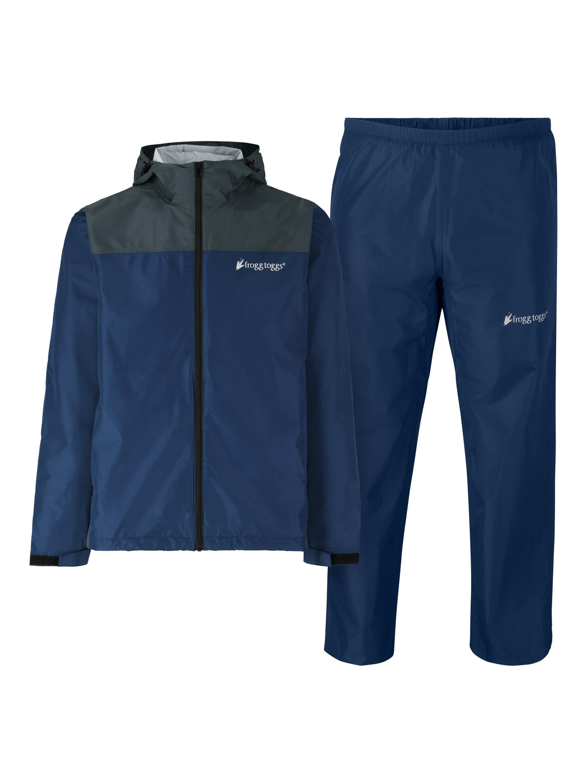 Frogg Toggs Vapor Rain Suit for Men with Rain Jacket and Pants, Blue and Gray, Size MD/LG