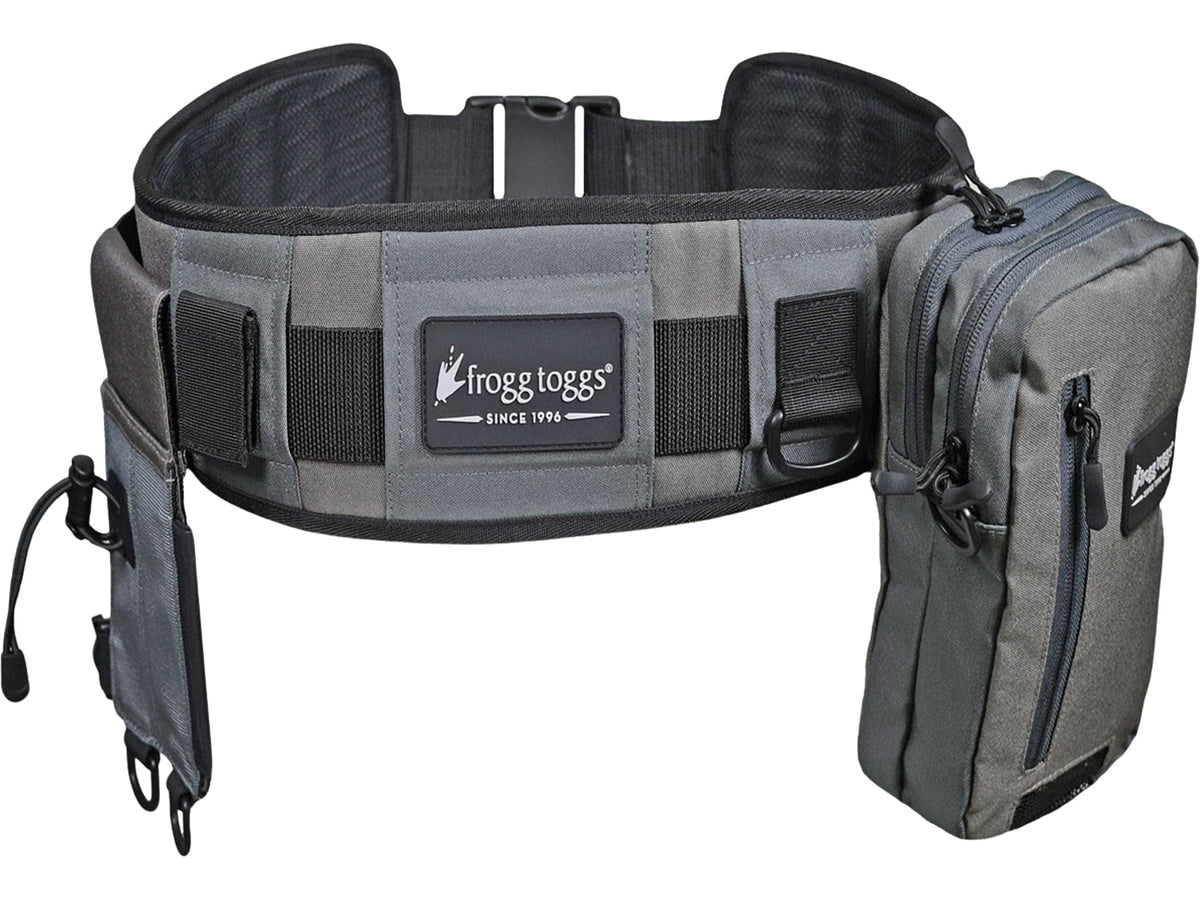Frogg Toggs Pursuit Wade Tackle Belt Bag, Water-Resistant Fishing Bag with EVA Cooling System, Black