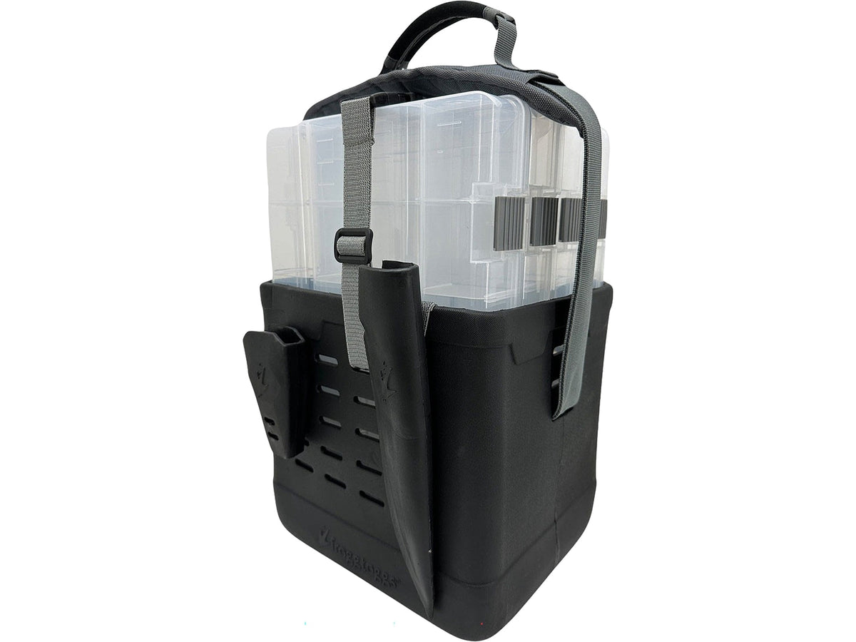 Frogg Toggs Fishing Tackle Vault Tote 3700 Kit with with 4 Utility Trays and MOLLE Slots, Gray