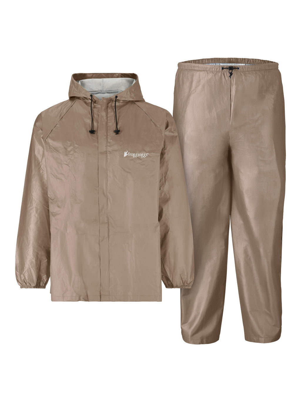 Frogg Toggs Ultra-Lite2 Rain Suit for Men, Lightweight Waterproof Pants and Jacket, Khaki, XL/2X