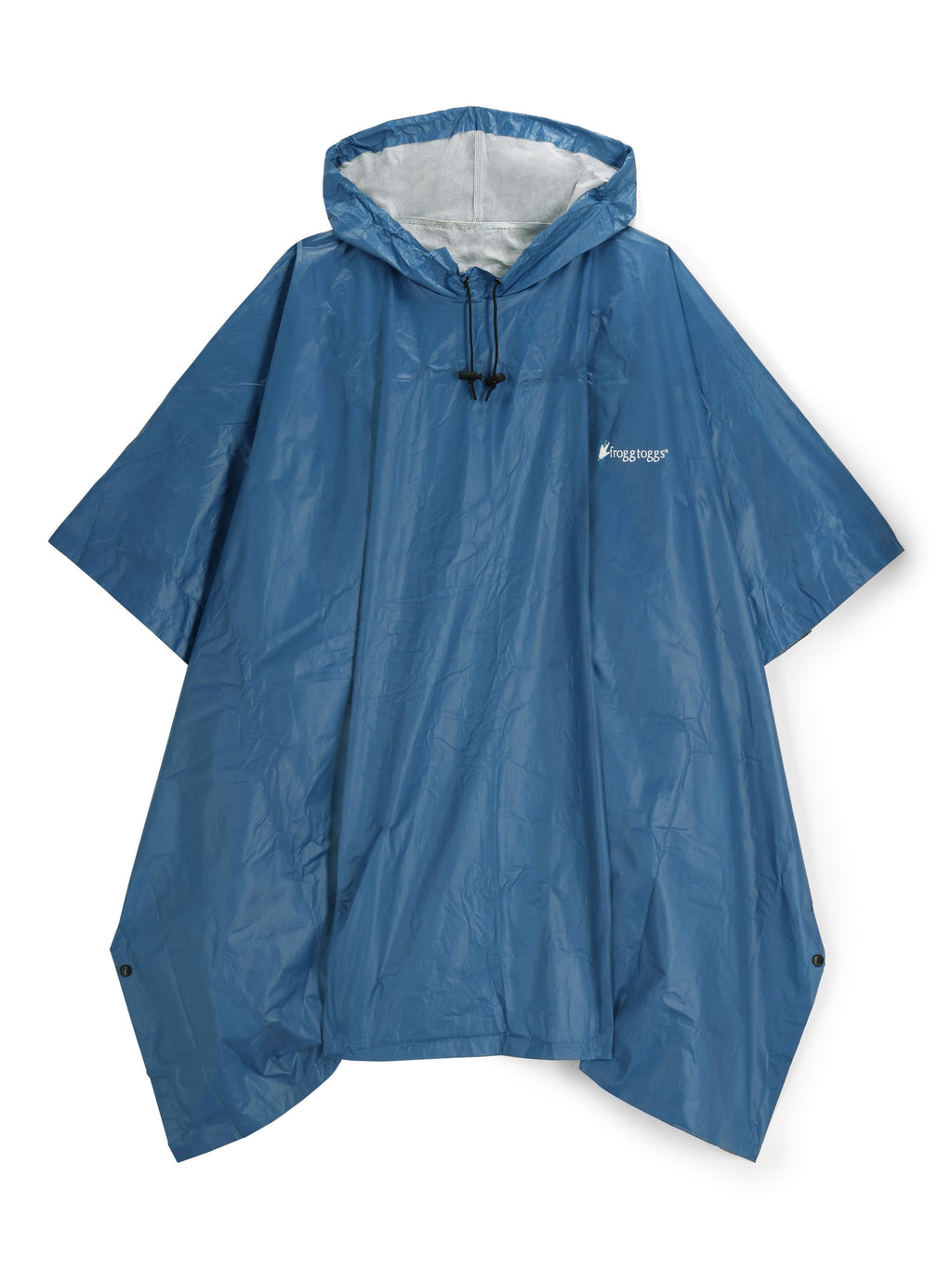 Frogg Toggs Ultra-Lite2 Rain Poncho for Adults, Packable Emergency Poncho, Blue, One-Size