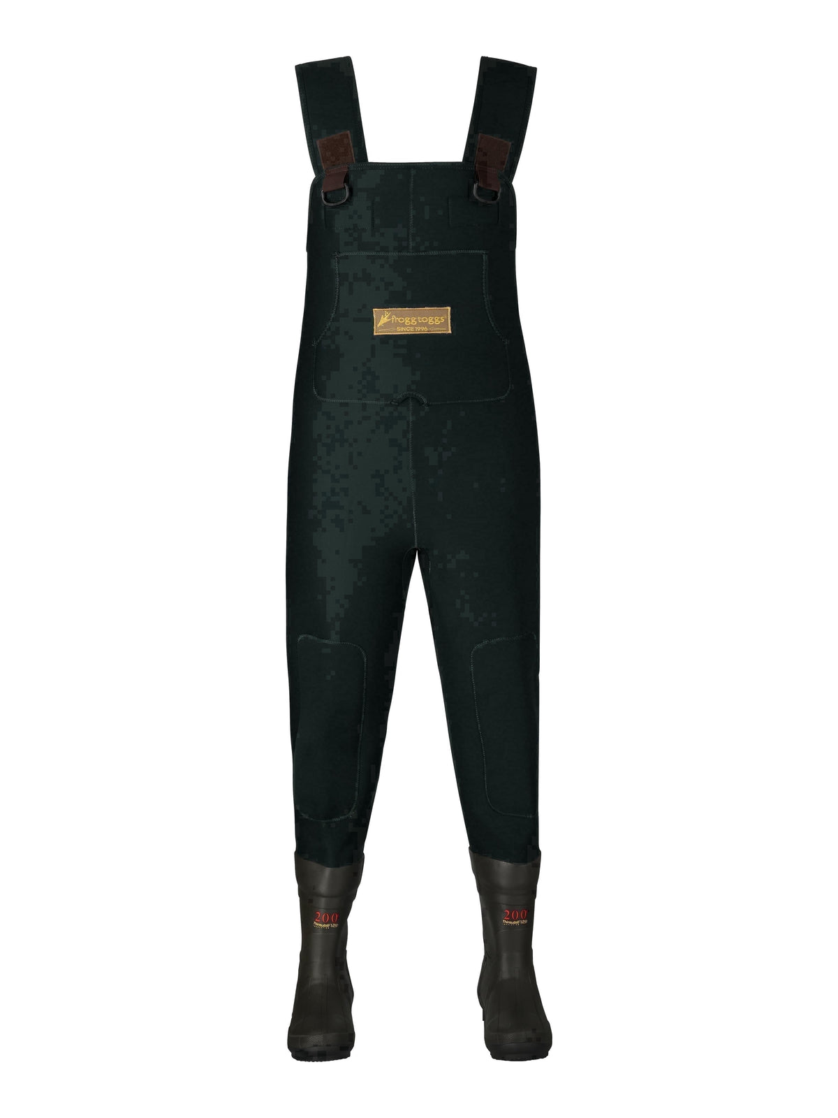 Frogg Toggs Women's Amphib Neoprene BTFT Chest Waders with 200g Insulated Rubber Boots, Forest Green, Size 4