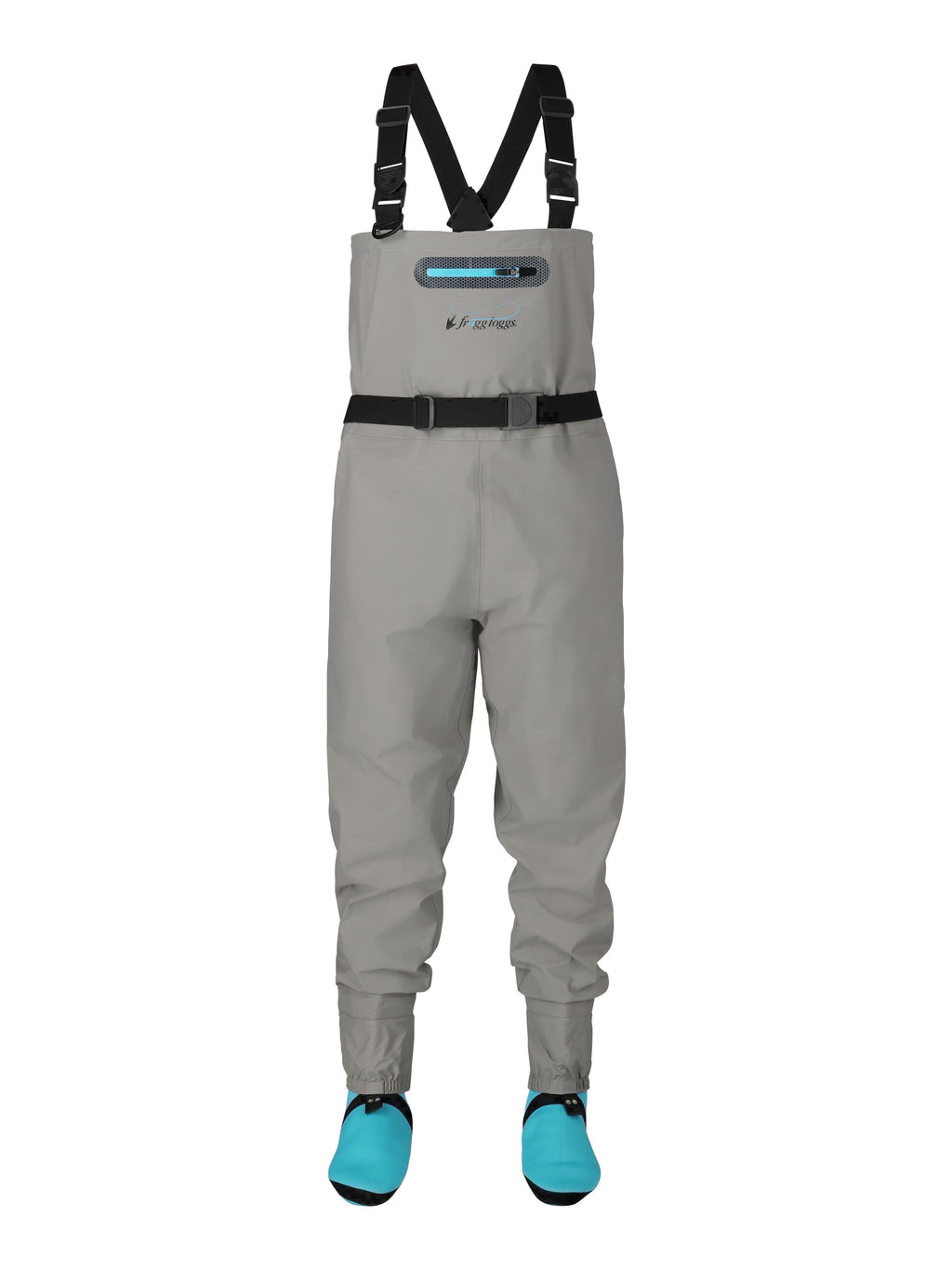 Frogg Toggs Women's Canyon Stockingfoot Chest Waders with 4-Ply Nylon Upper & Neoprene Booties, Gray, Small
