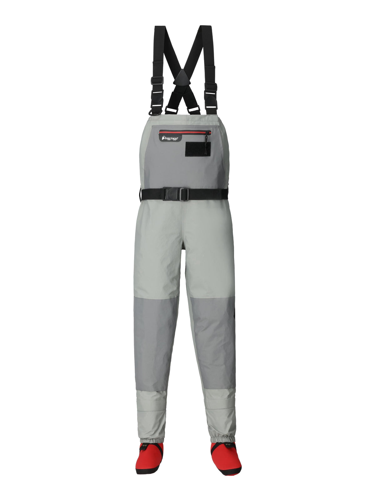 Frogg Toggs Youth Hellbender PRO Stockingfoot Chest Waders with Double-Taped Neoprene Booties, Gray, Youth Large
