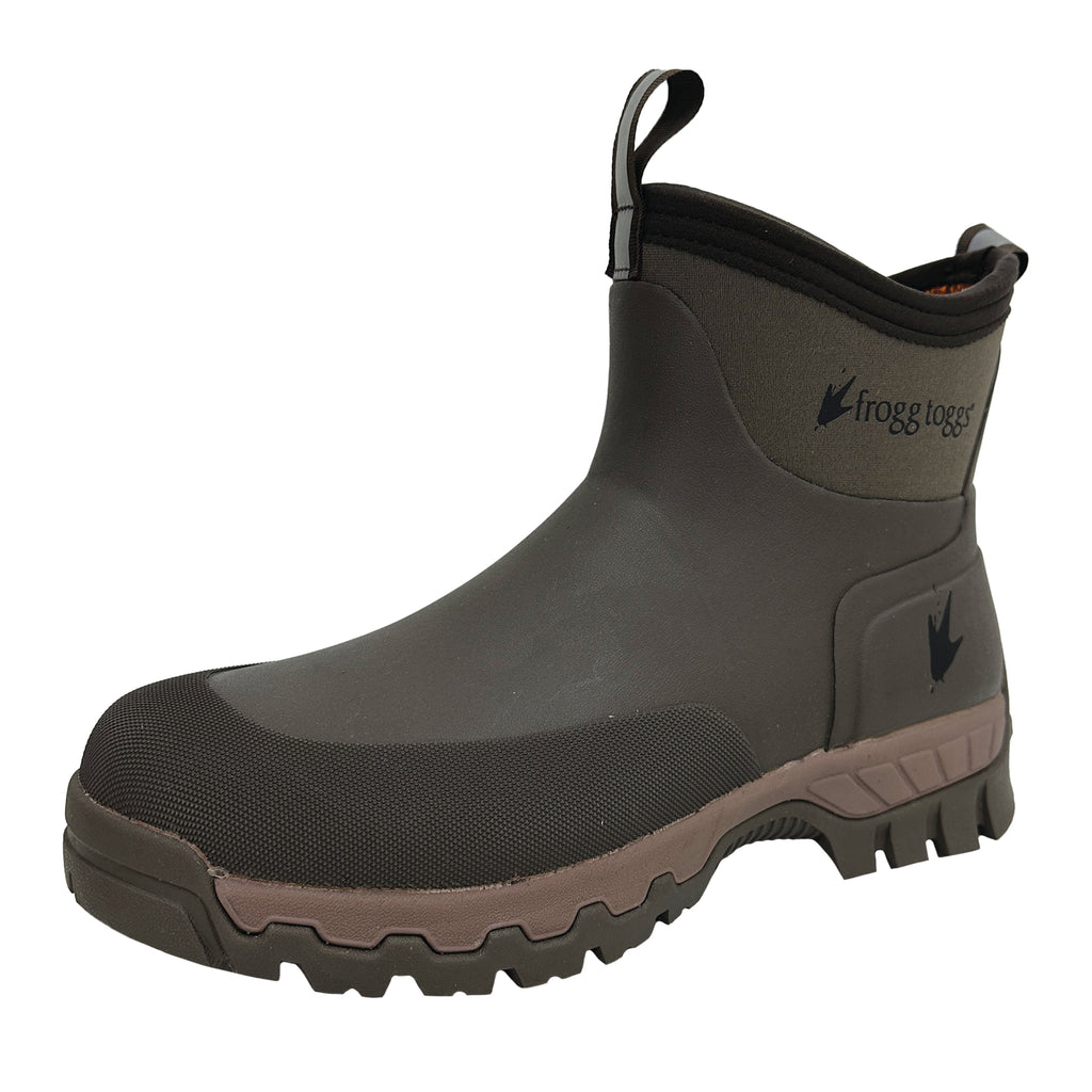 Frogg Toggs Ridge Buster 7.5” Waterproof Boots for Men, Neoprene Rubber Ankle Boots, Brown, Brown, Size 7