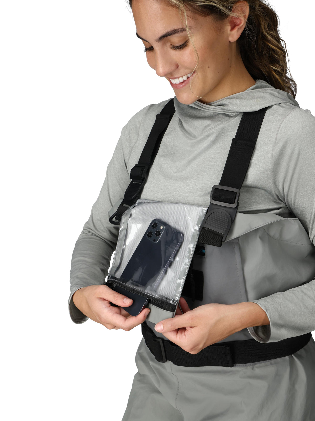 Frogg Toggs Women's Hellbender PRO Stockingfoot Chest Waders with Neoprene Booties, Gray, Medium