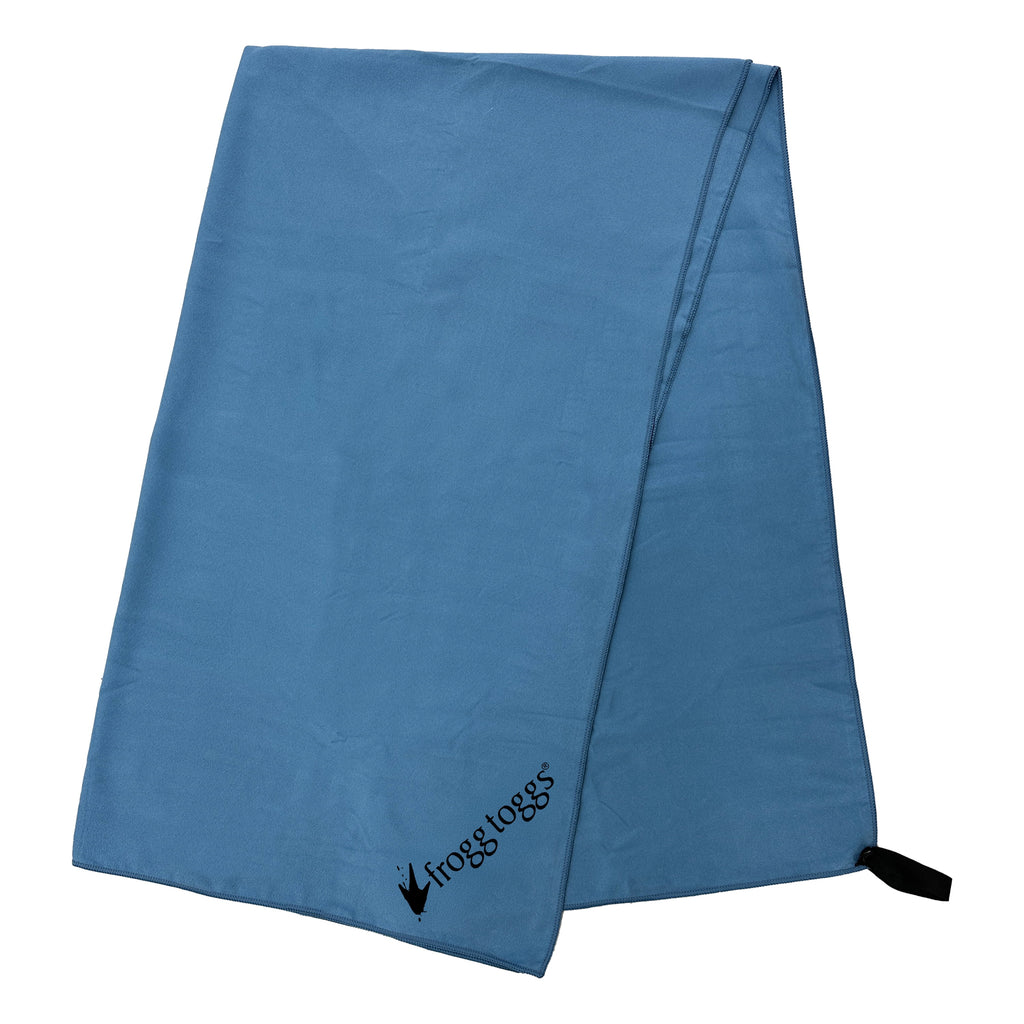 Frogg Toggs Camp Beach Towel, Soft and Absorbent Microfiber Towel with Zippered Bag, 35” x 62”, OD Green