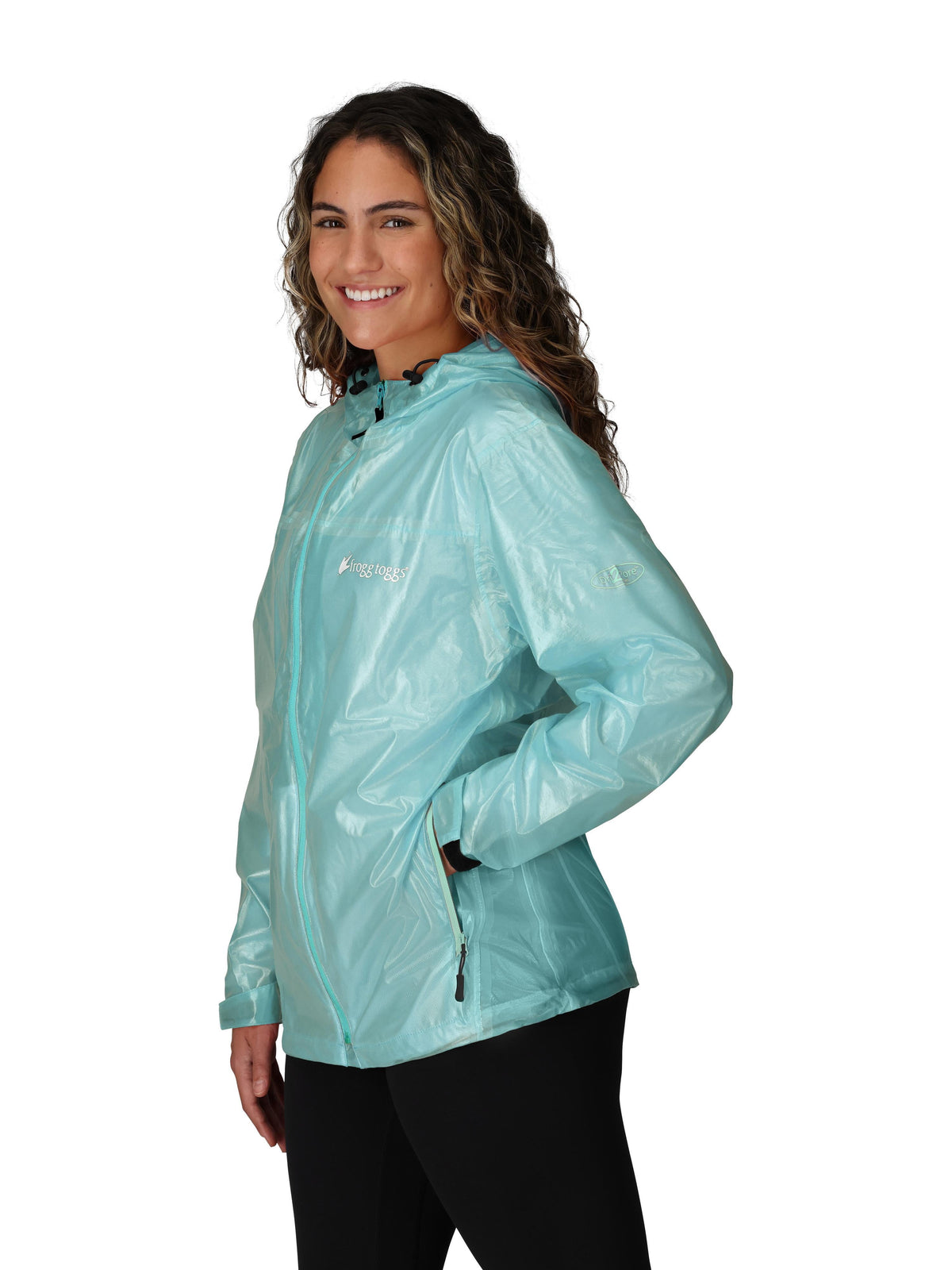 Frogg Toggs Xtreme Lite Hoodies for Women, Waterproof Jacket with Adjustable Hood, Seafoam, Large