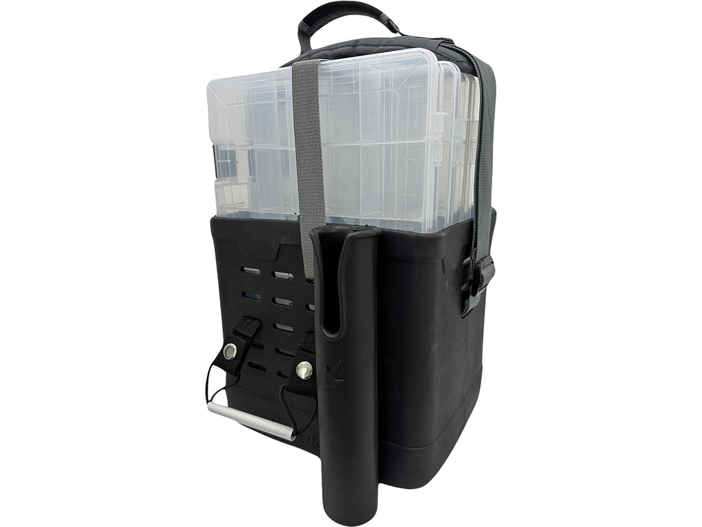 Frogg Toggs Fishing Tackle Vault Tote 3700 Kit with with 4 Utility Trays and MOLLE Slots, Gray