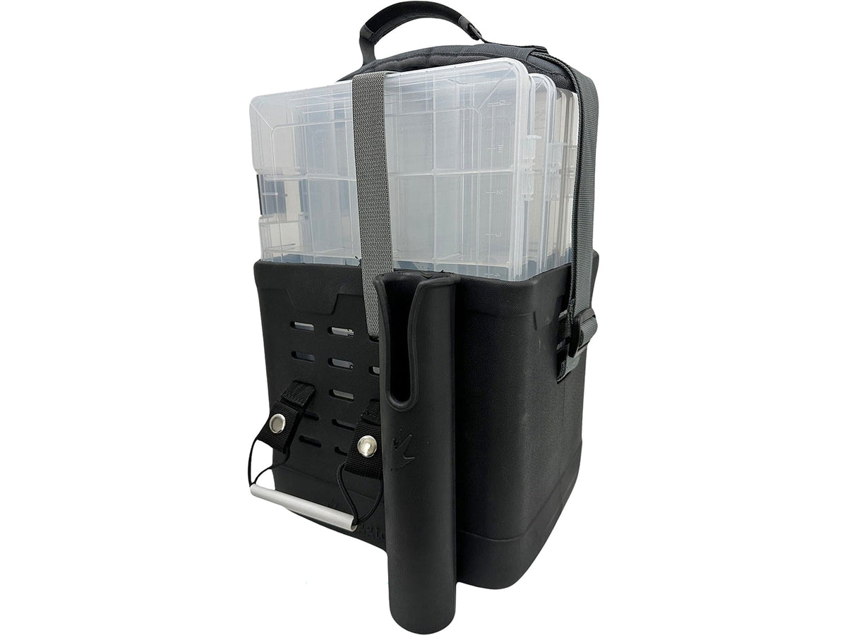 Frogg Toggs Fishing Tackle Vault Tote 3700 Kit with with 4 Utility Trays and MOLLE Slots, Gray