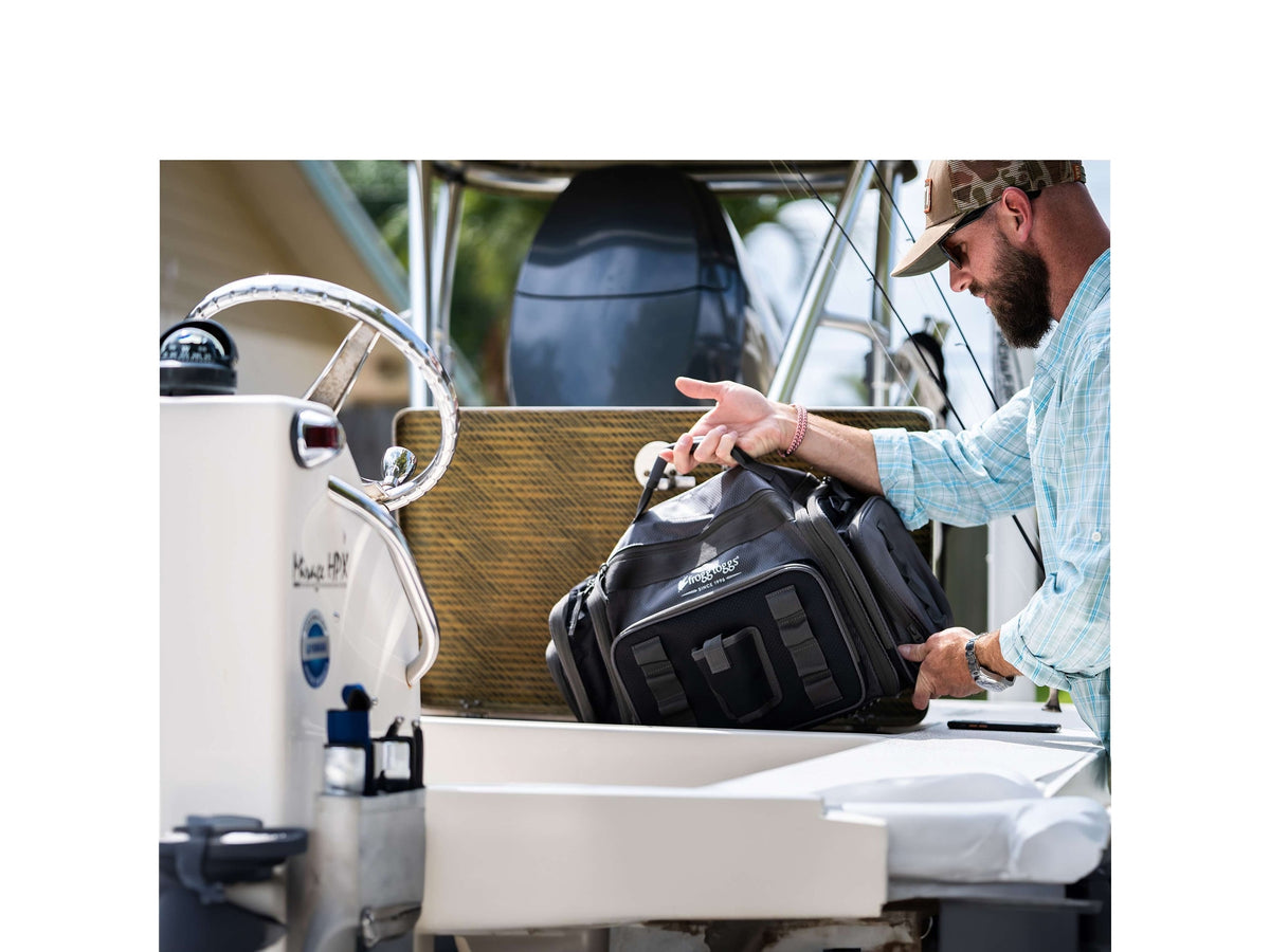Frogg Toggs Pro Series Fishing Tackle Bag for 3700 Size Tackle Trays with Dual Access Storage, Blue