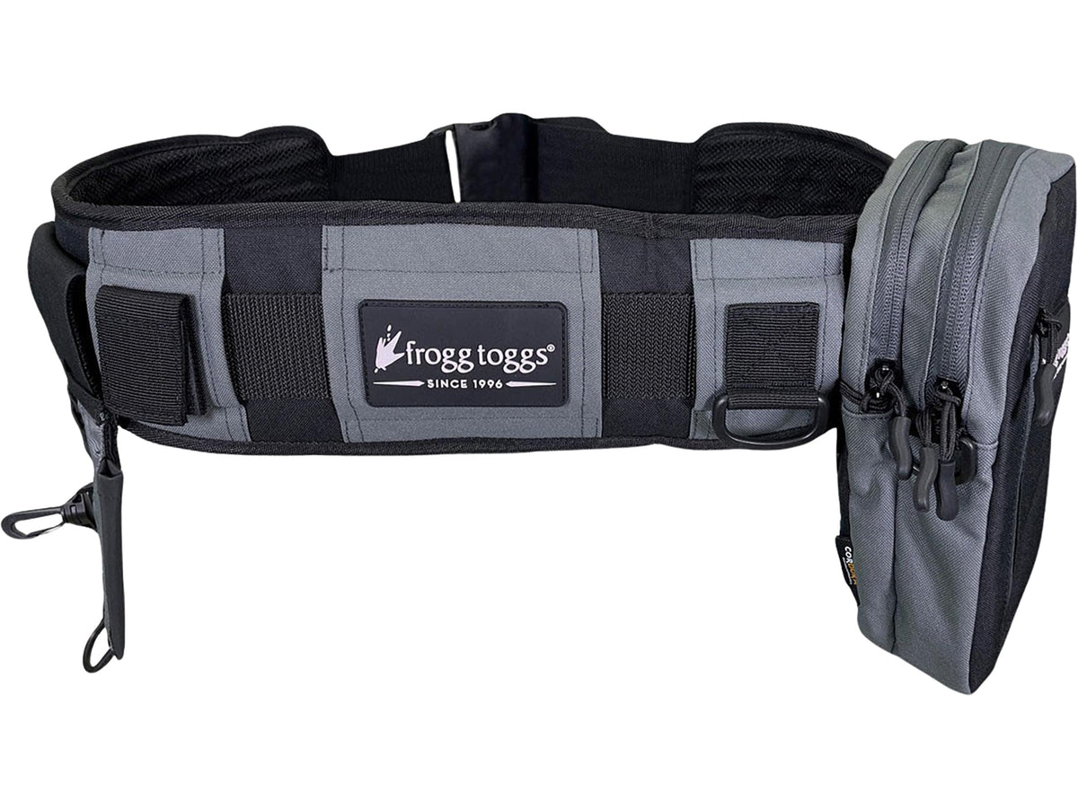 Frogg Toggs Pursuit Wade Tackle Belt Bag, Water-Resistant Fishing Bag with EVA Cooling System, Black