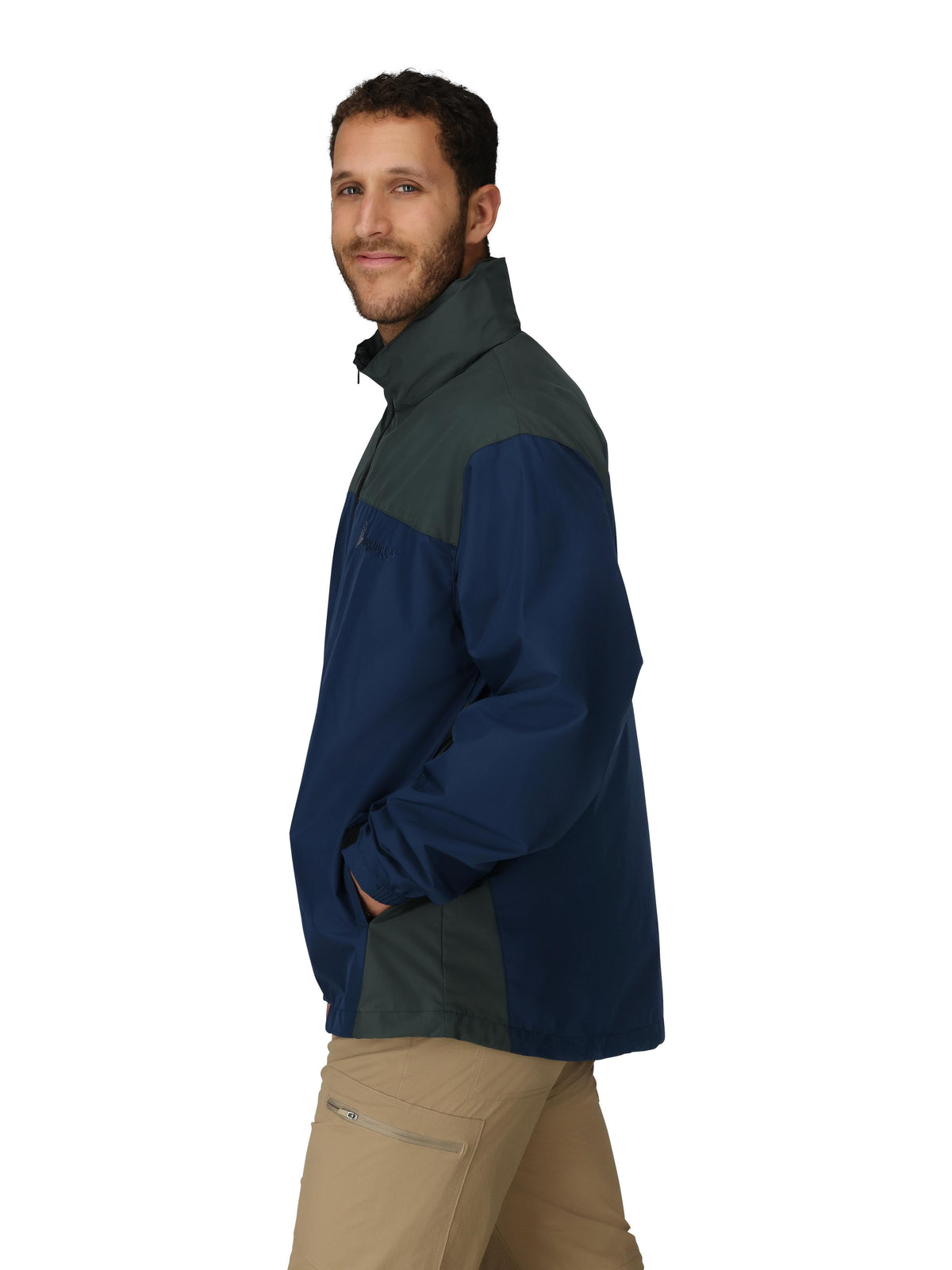Frogg Toggs River Toadz Rain Jacket with Set-In Sleeves, Waterproof Rain Gear for Men, Blue/Slate, Size XL/2X